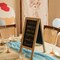 Vintiquewise Wooden A-Frame Chalkboard Sign Double-Sided Menu Board Easel for Restaurant Cafe Bar Coffee Shop Bakery Wedding Party Home Business Kitchen Countertop & Tabletop Display